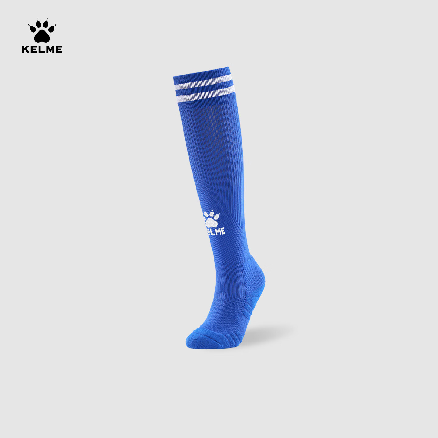 KELME Kids Long Tube Football Socks Non-Slip Towel Sole Professional Match Training Sports High Tube Socks White