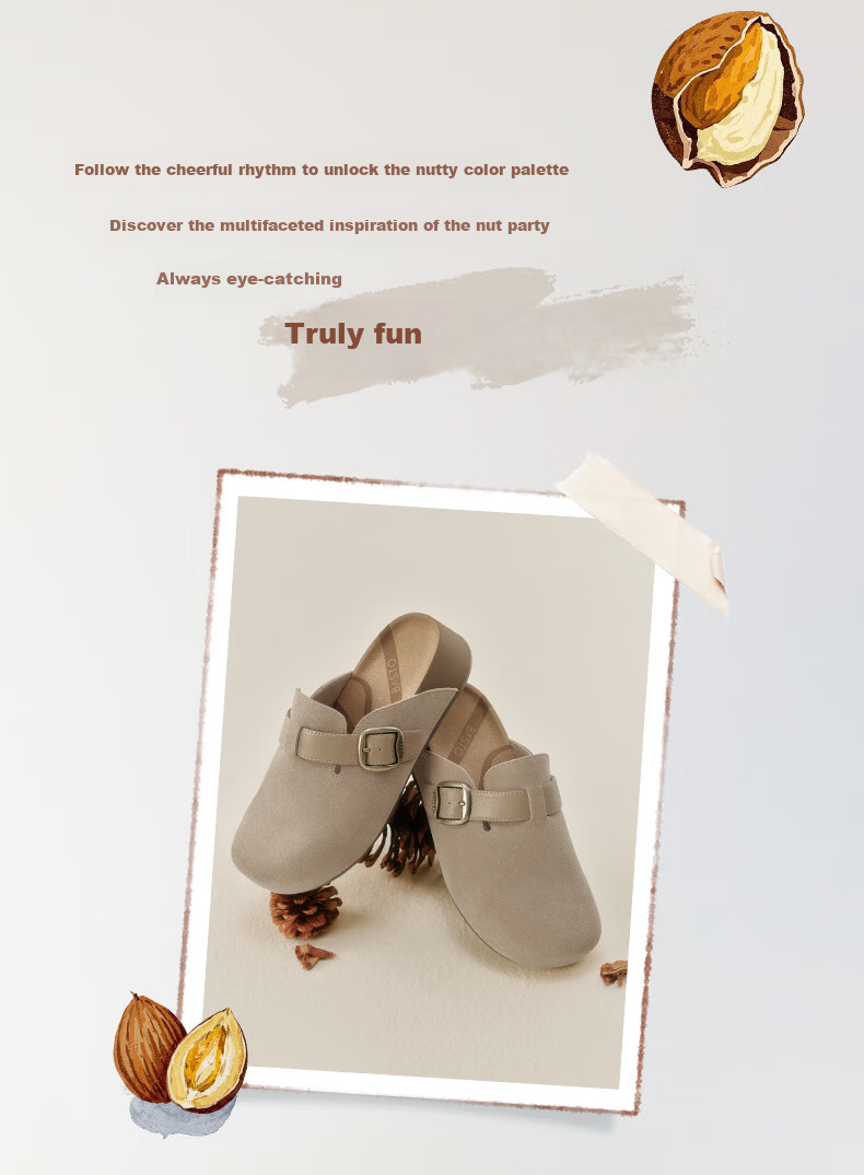 Basto 26 Summer Mall Same Style Birkenstock Simple Casual Women's Slippers T2091BH6 Camel 39 3