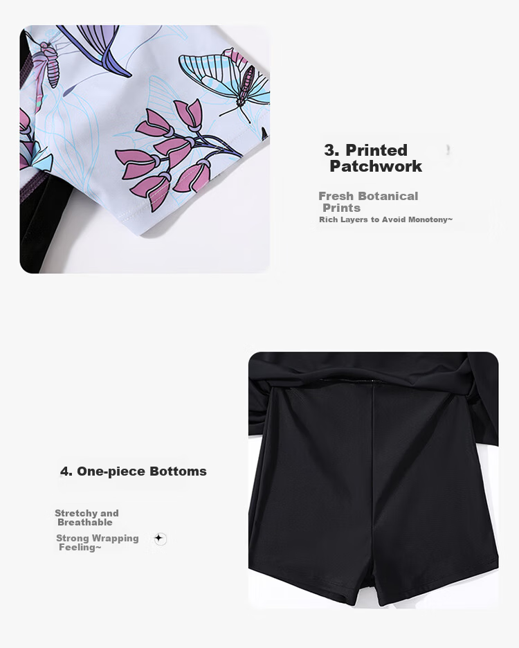 Huili One-Piece Swimsuit for Women, Plus Size, Slimming, Conservative, Suitable for Hot Springs, Swimwear 15011H1L White L 12