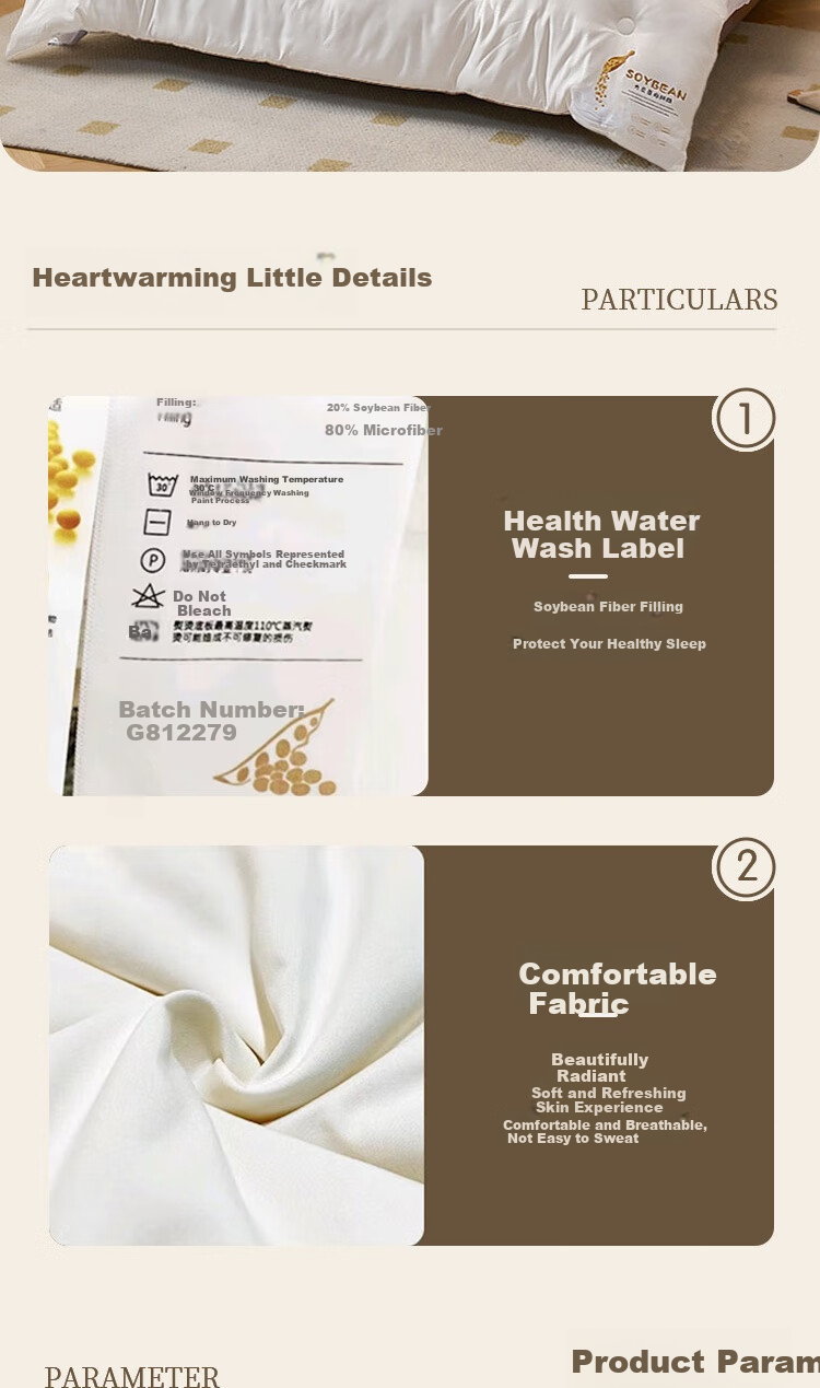 Ranpai Fiber Quilt, White Hotel Comforter, Class A Antibacterial Seven-Hole Spring And Autumn Duvet, Double Size Approximately 4 Jin (2kg), 200*230cm 6