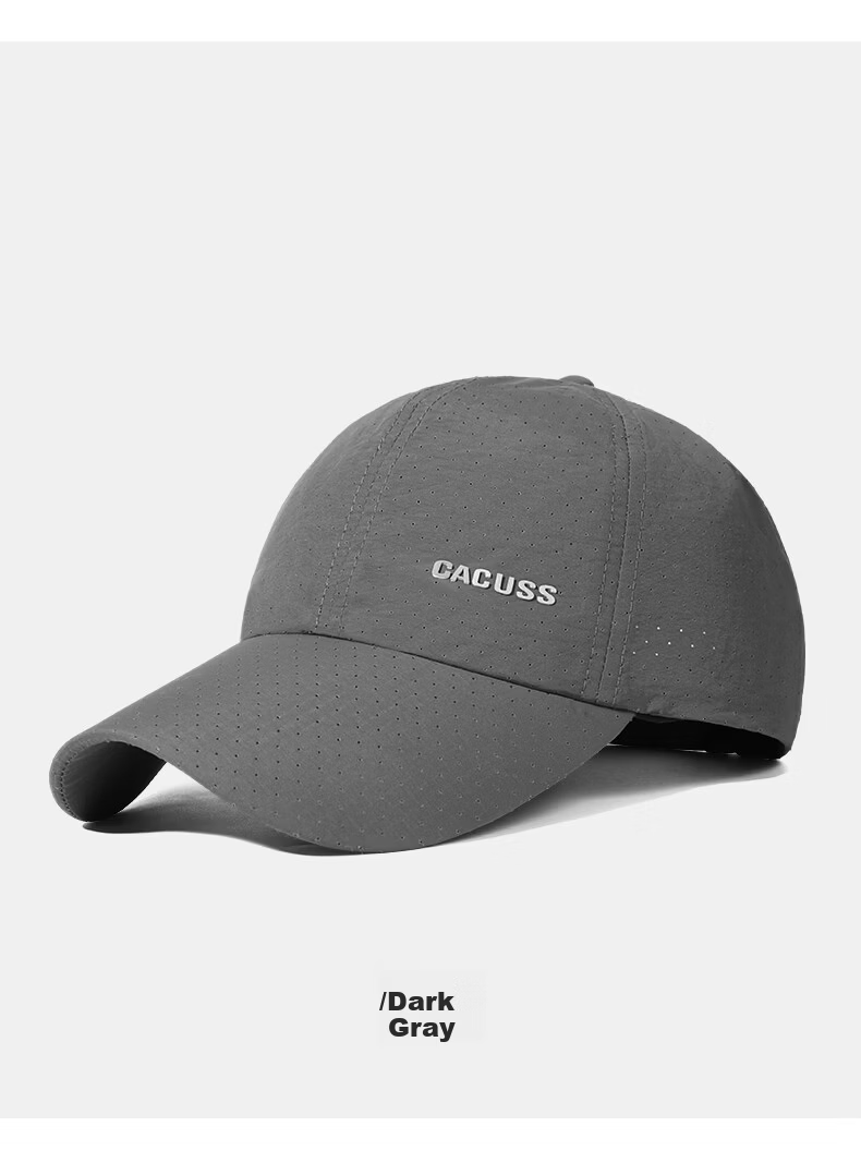 CACUSS Men's Baseball Cap Summer Outdoor Sun Protection Breathable Mountaineering Sports Dark Gray M 13