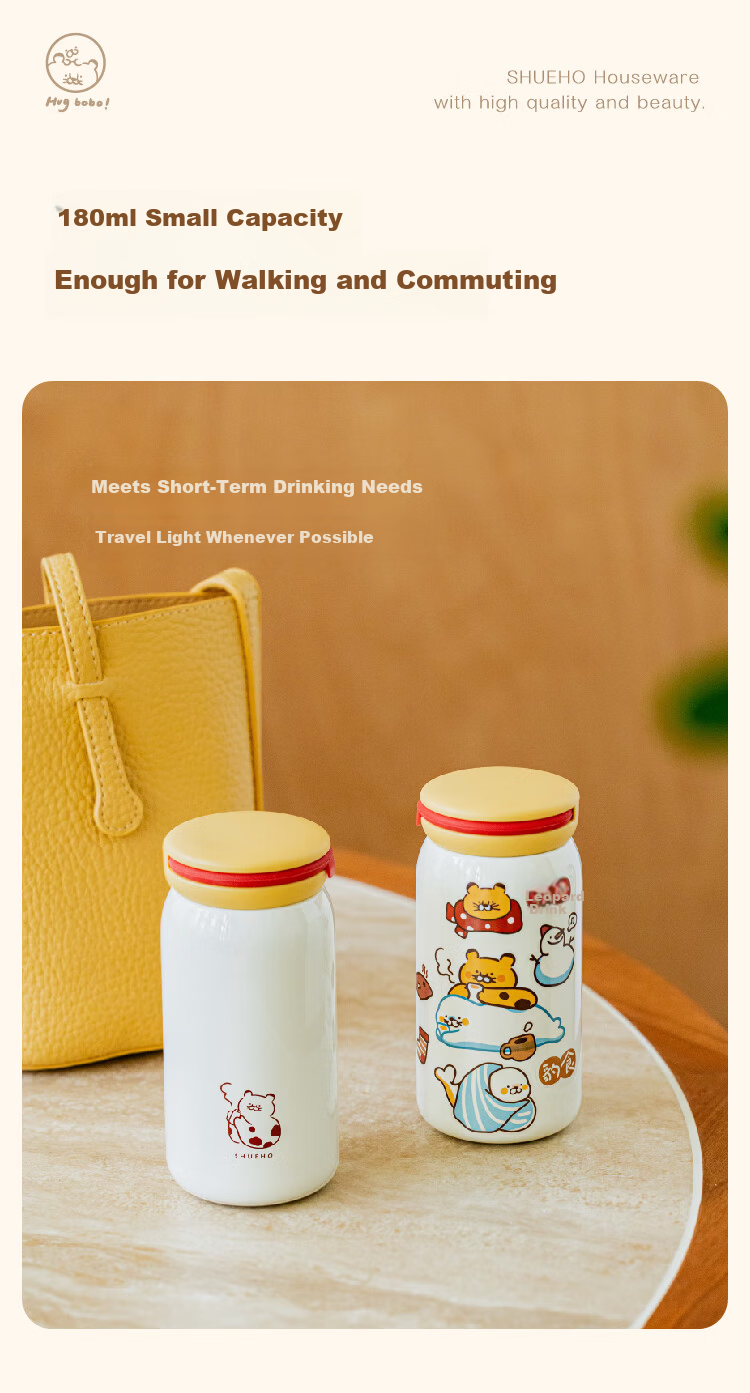 Shuke Mini Insulated Stainless Steel Coffee Pocket Cup Portable Small Thermos for Women 9