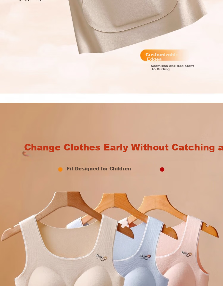 MiiOW 2-Pack Thermal Vest with Chest Pads for Adolescent Girls, Middle and High School Students, Autumn and Winter Underwear 9