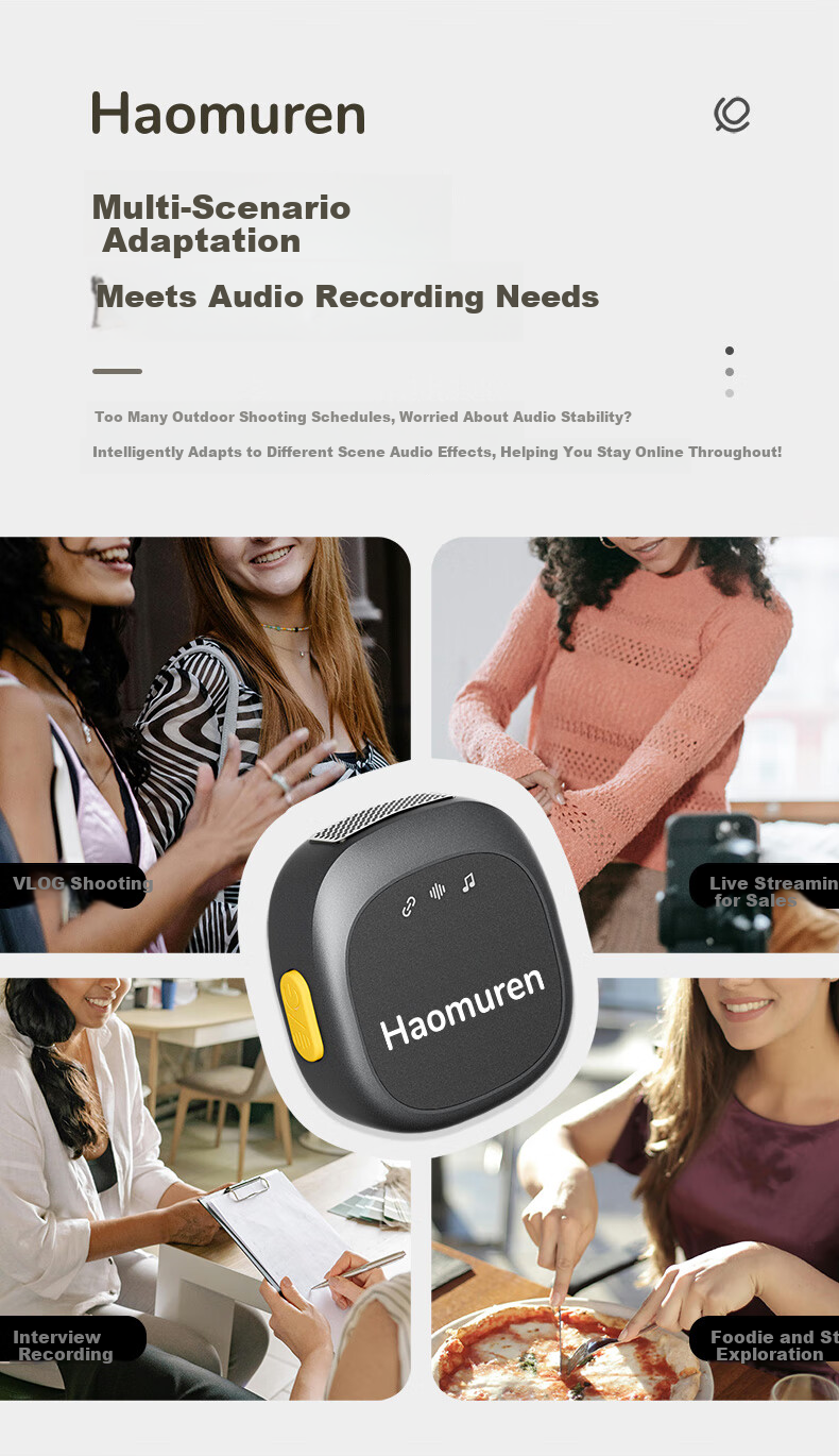 Good Shepherd Wireless Lavalier Microphone Dual Channel Noise-Cancelling Clip-on Mic for Live Streaming, TikTok, Interviews, Outdoor Recording, Vlogging, Mobile Video 23