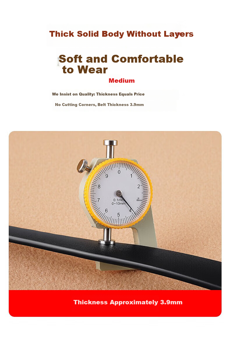 Romon Men's Genuine Leather Belt Strap Automatic Buckle Business Waistband New Style Without Buckle Head 5