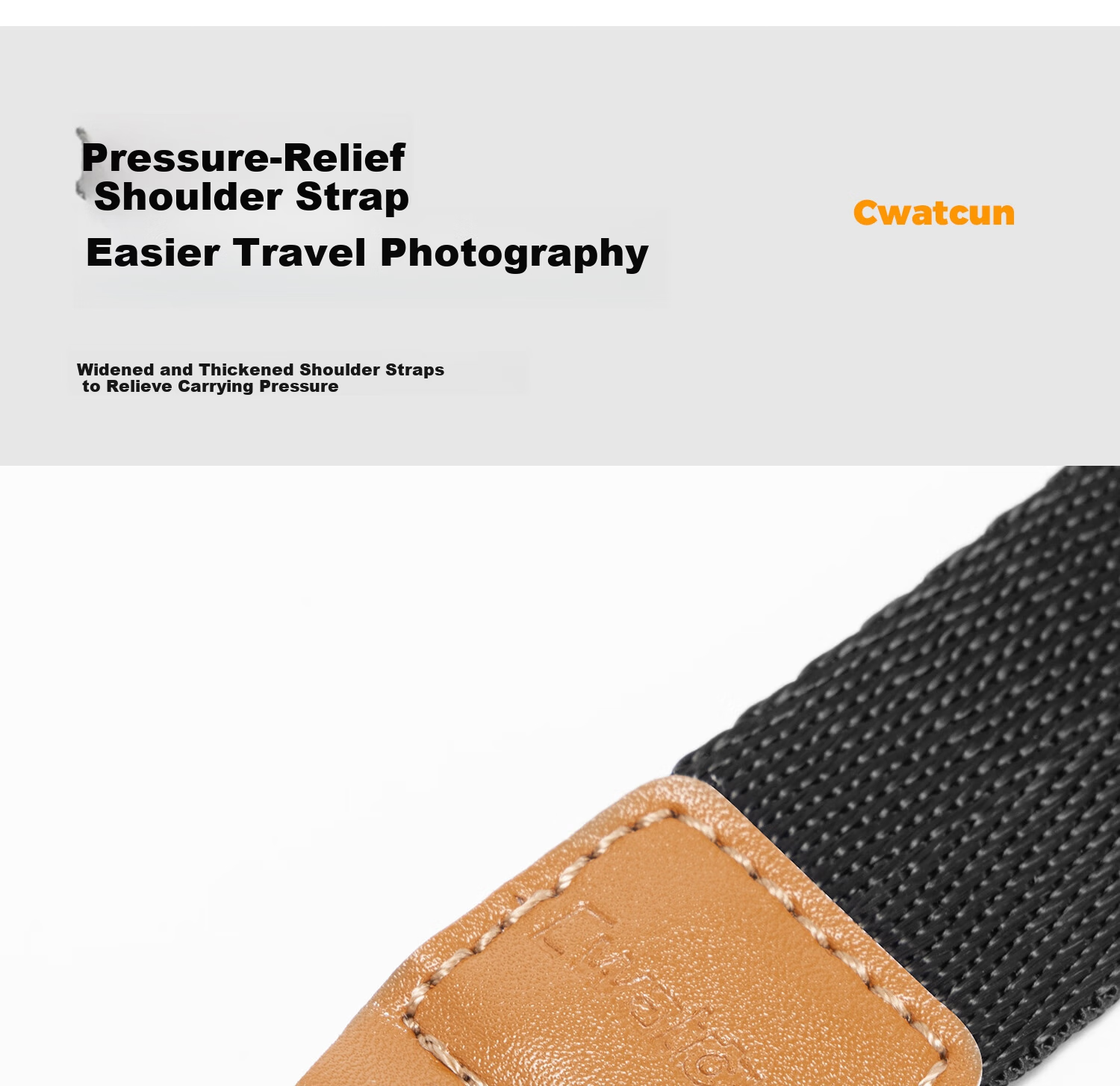 CWATCUN Kaden Camera Shoulder Strap Wrist Strap 3-in-1 Quick Release Buckle Crossbody Neck Strap for Sony Canon Fuji Nikon 18