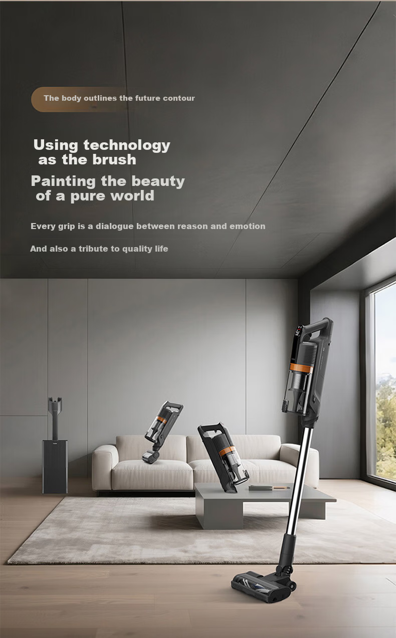 Haier Vacuum Cleaner with Self-Dust Collection Base HF3 Home Handheld Wireless High Suction Dust Collector Green Light Mite Removal Hair Anti-Tangle Holiday Gift HSC-SA301D 23