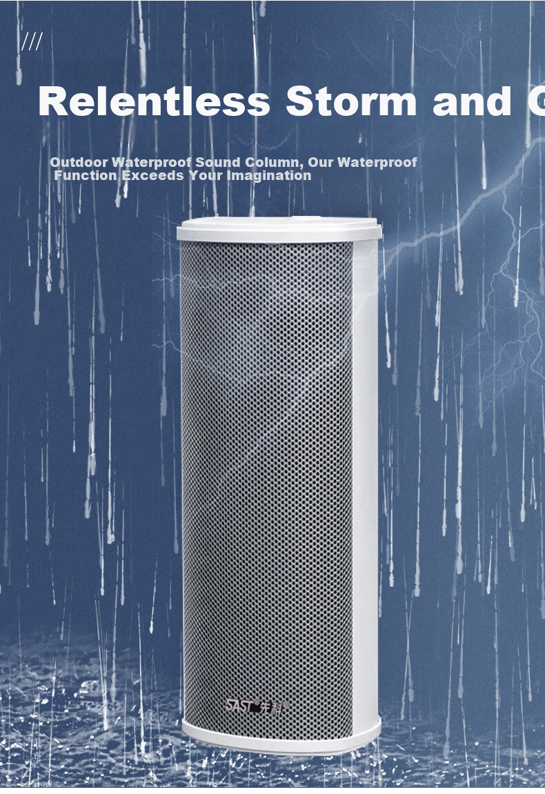 SAST 180W Outdoor Waterproof Column Speaker Outdoor Constant Voltage Wall-Mounted Speaker for School Shop Park Campus Background Music Public Address System Player 3