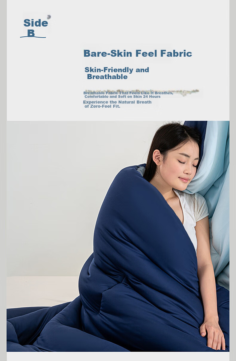 Grace Autumn Winter All-Season Single Student Dormitory Quilt 8lbs 200x230cm Deep Sleep Blue 11