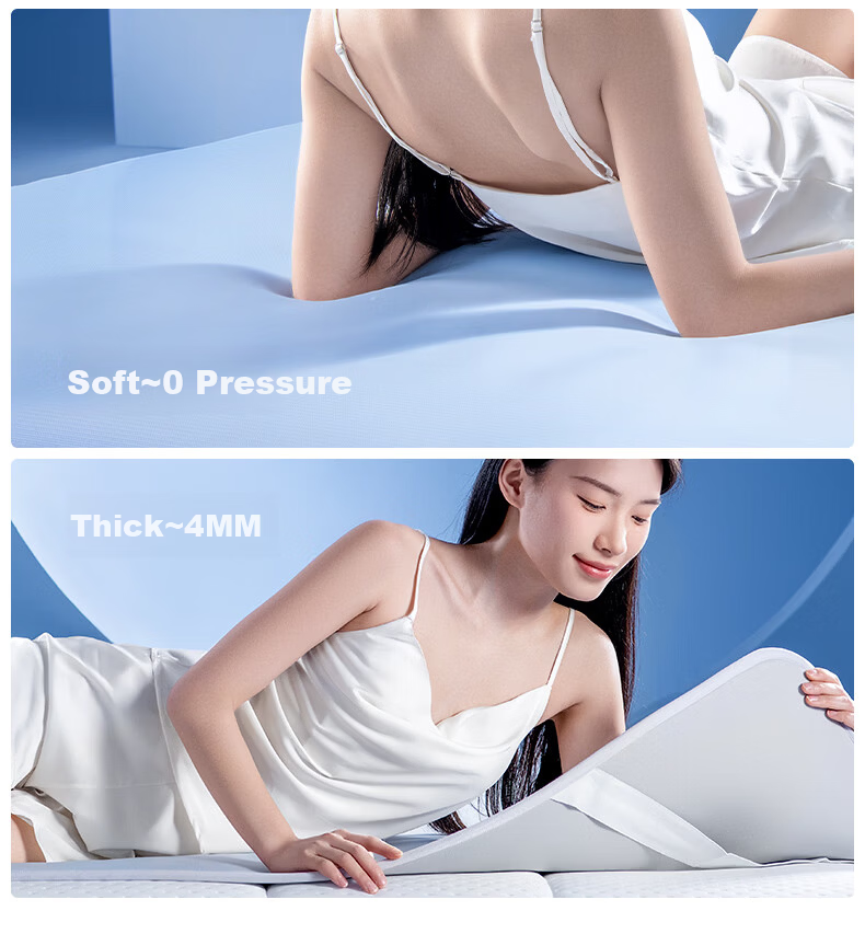 Half Crescent Moon Baby A-Class Deep Sleep Cooling Mat Ice Silk Cooling Mat Machine Washable Bed Sheet 1.5x2m 15