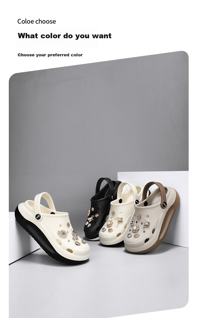 JEEP Women's Casual Hole Shoes Sandals Water-Resistant Outdoor Driving Shoes Gray Size 38-39 3