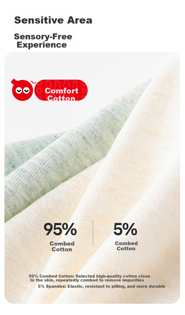 Hodo Boys' Children's Underwear Mid to Large Size Developmental Period Boxer Briefs Pure Cotton Antibacterial Comfortable Breathable Class A Cotton 4-Pack 3