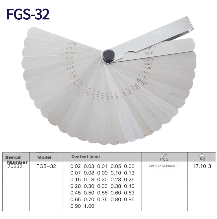 JETECH Spring Steel Feeler Gauge Thickness Measuring Tool 23-Piece Set FGS-23 13