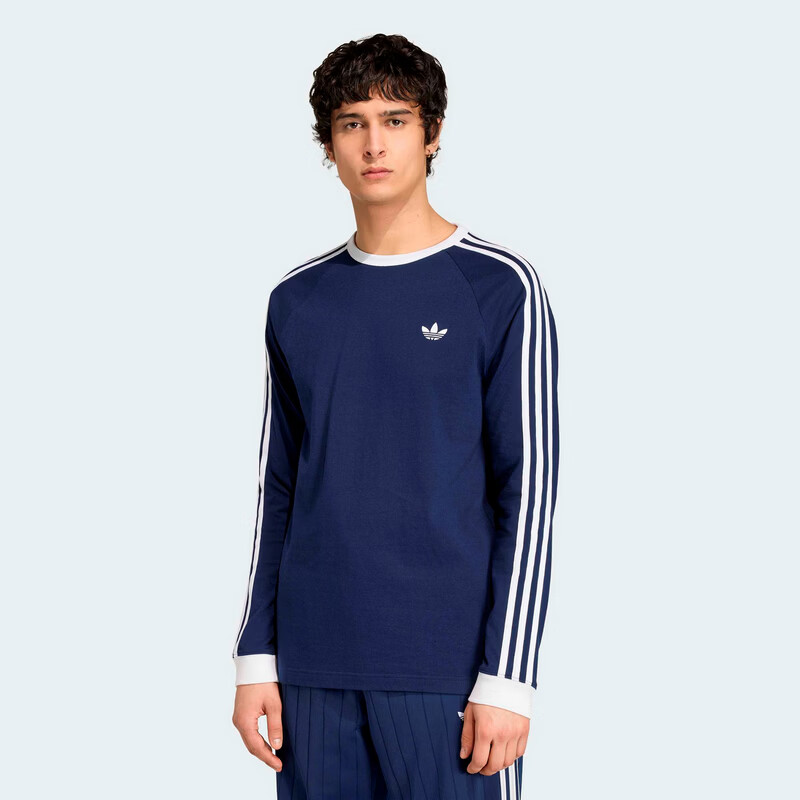 Adidas Originals Men's 3S LS Tee Long Sleeve T-Shirt KT5066 Dark Indigo S 2