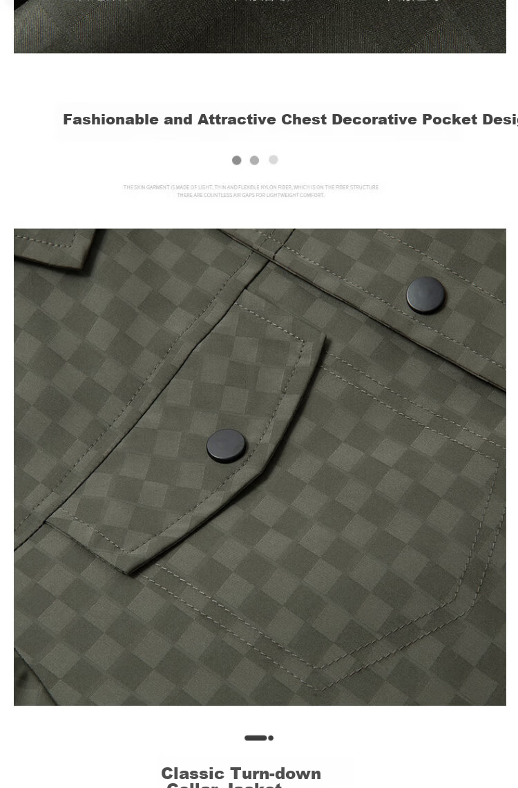 MARK FAIRWHALE Checkered Lapel Casual Jacket Men's Spring Autumn Youth Trendy Embroidered Windproof Coat 4