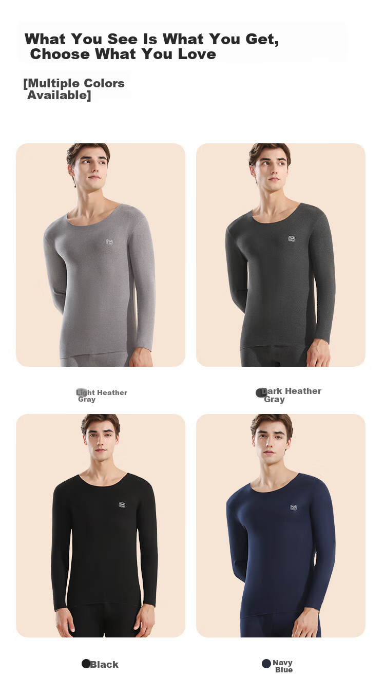 MiiOW Cashmere Men's Thermal Underwear, 10A Antibacterial Seamless Heat-Generating Autumn Top And Pants Set for Men, New Style 2026 29