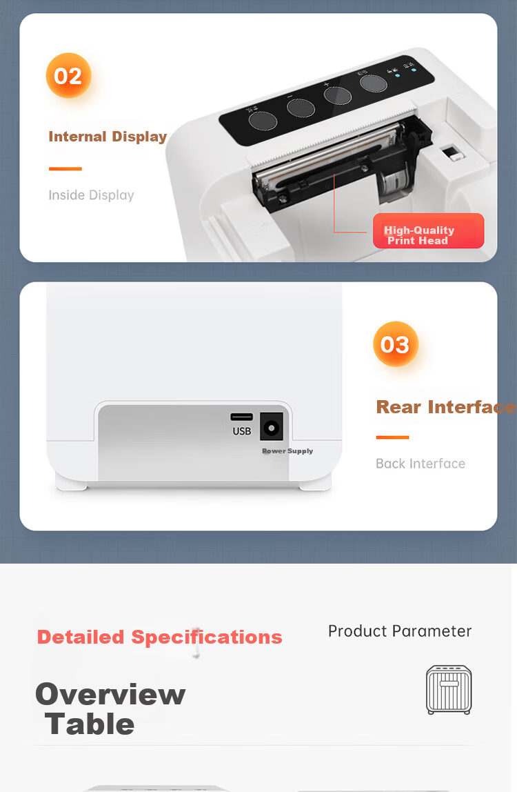 Daqu Smart Takeout Printer Meituan JD Douyin Eleme Taoshangou Seconds Delivery Fully Automatic Order Receipt Bluetooth Wireless Cloud Printer P7 WIFI White 13
