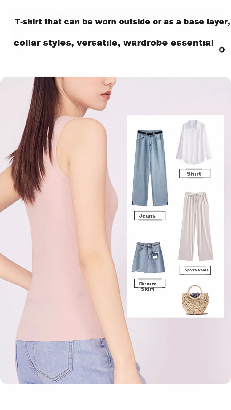 GUJIN Real Modal Ice Silk Camisole Women's Sleeveless Backless Versatile Blazer Base Shirt XL 14