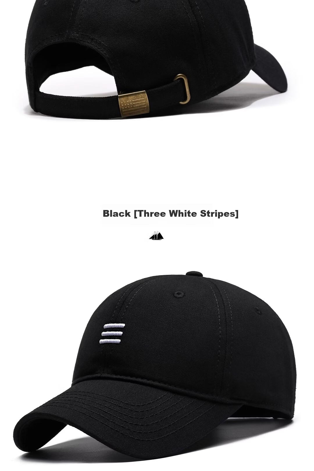 Miiow Men's Cotton Baseball Cap Large Size Big Head Circumference Unisex Duckbill Hat Trendy Sunshade Black-Red Three Stripes 14