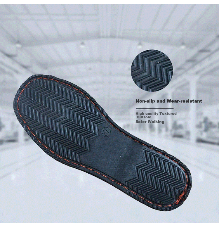 BAIGE Old Beijing Cloth Shoes Thousand-Layer Rubber Sole Labor Protection Shoes Black Handmade Slip-Resistant Breathable Slip-On Factory Logistics Workshop Work Shoes [Black] Comfortable Breathable Si 6