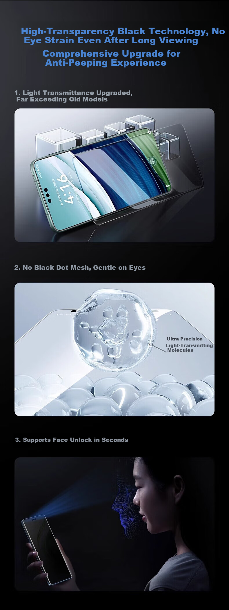 DIVI [28° True Privacy] Privacy Screen Protector for Huawei Mate 70, Hydrogel Film Anti-Peeping Full Coverage Non-Tempered Glass Protective Film, Shatterproof And Scratch-Resistant 6