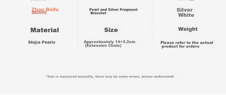 Zhoubaifu [1000+ Stores] Silver Crushed Pearl Bracelet for Women, Birthday Gift for Girlfriend on Valentine's Day And 520 8