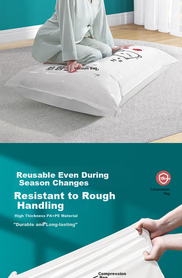 Antu Vacuum Compression Storage Bags for Clothes with Electric Pump, Air Extraction Bags for Quilt, Cotton Quilt, Down Jacket Sealing and Packing Bags 13