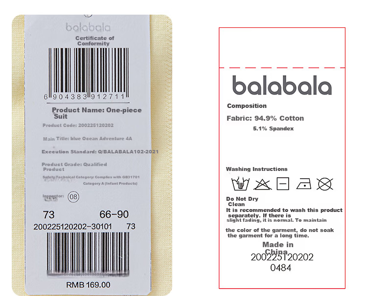 BALABALA Baby Romper Unisex Infant Jumpsuit Summer 2025 Fashionable Mall Edition 200225120202 13