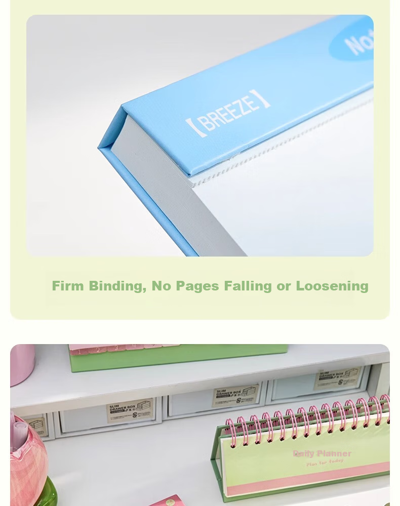 Sannianerban Microfiber Color-Block Tear-Off Notebook, 100 Sheets, High-Quality Sticky Notes, Non-Adhesive Memo Pad, Student Learning Notebook, Record Book, Xizi Blue 11