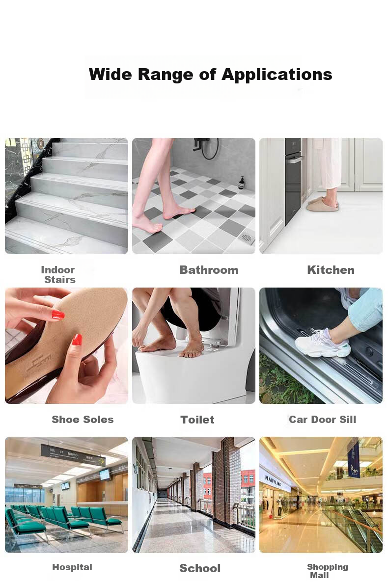 Oumai Bathroom Non-Slip Stair Step Anti-Slip Tape Transparent 2*38cm 12-Pack 5