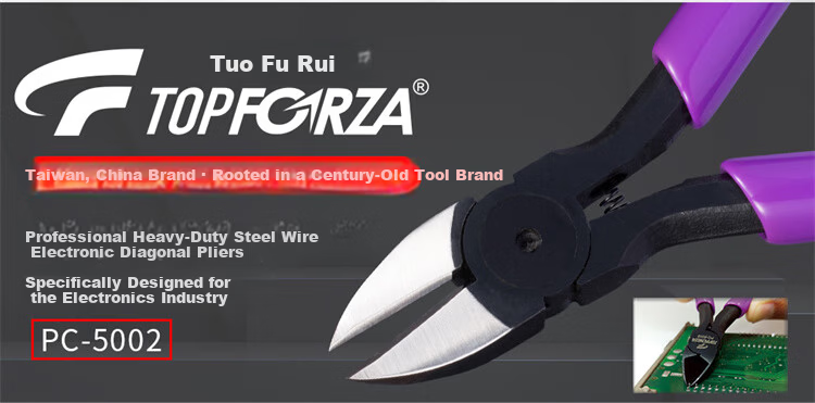 TOPFORZA Multi-Function Diagonal Pliers 5 Inch PC-5002 Electrician Wire Cutting Pliers 2