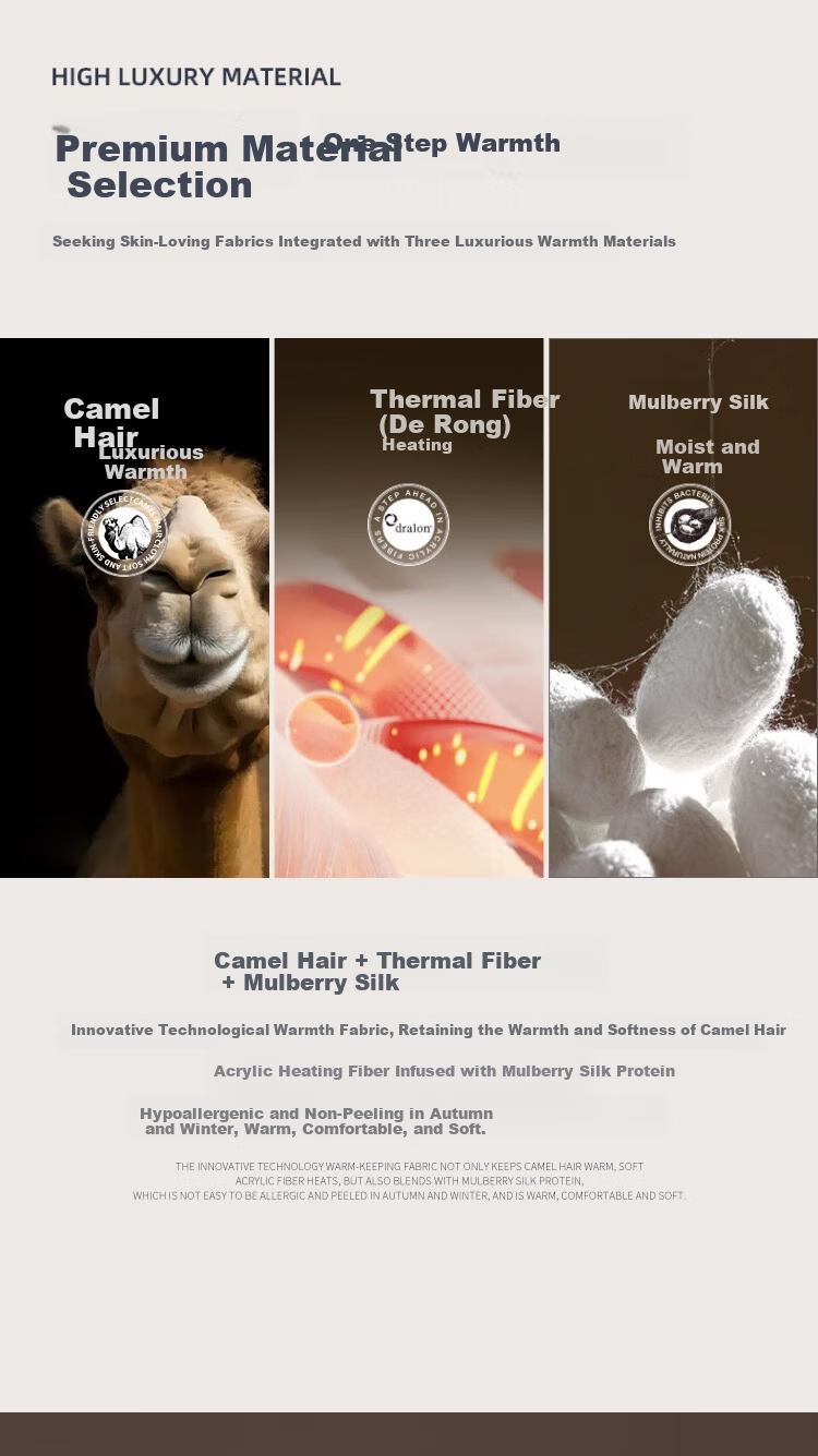 GRACEWELL 10A Luxury Camel Velvet Thermal Set Women's Autumn Winter Seamless Heat Retaining Base Layer Thermal Underwear 1