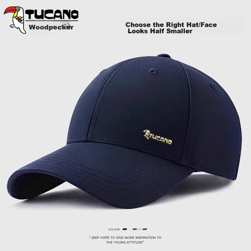 TUCANO Men's Baseball Cap Hard Top Vintage Duckbill Cap Women's Four-Season Outdoor Sports Fishing Sunshade Sun Protection Hat