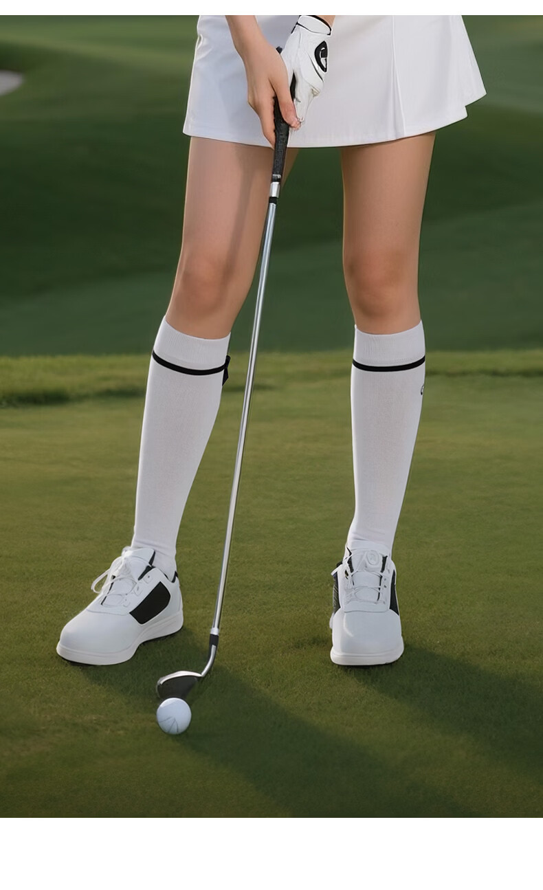 GOLOVEJOY Women's Long Tube Socks Summer Breathable Bowknot Mid-Calf Socks Running Golf Sports Socks Snow Peak White 11