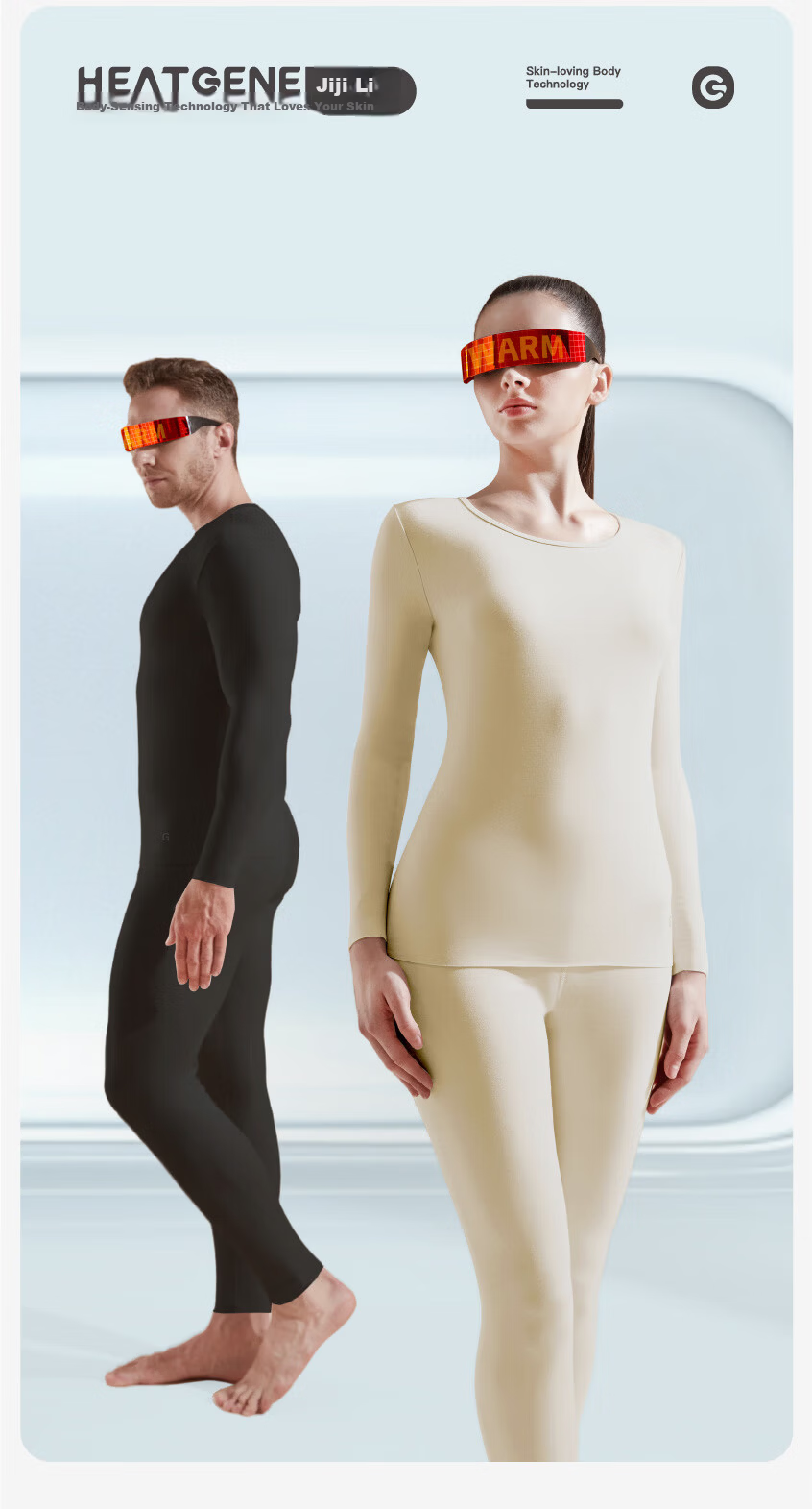 Yuejili Cashmere Protein Base Layer for Men And Women, Couples' Autumn Underwear Set, Seamless Breathable Warm Inner Wear, Moisture-Wicking And Non-Stuffy 2