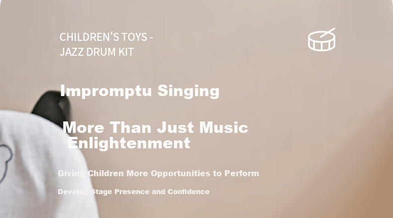 XST Seven-Color Light Drum Set Children's Beginner Practice 8 Baby Jazz Drum Toy for Boys Birthday Gift 9