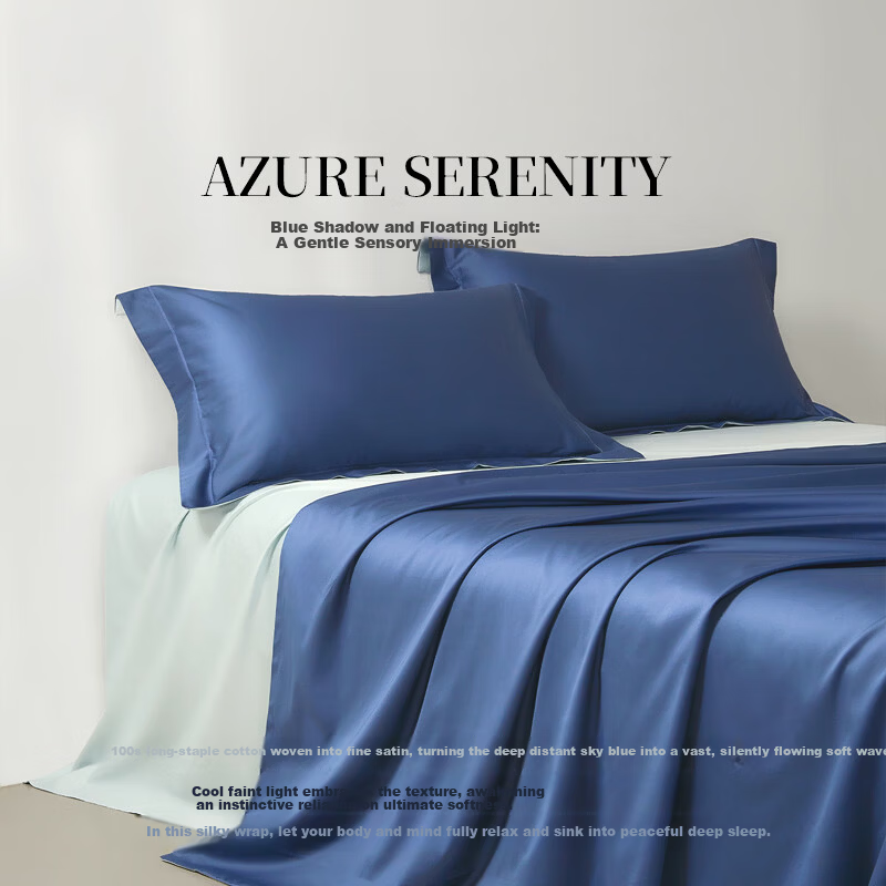 JIEBO 100pcs Four-Piece Set 100% Cotton Class A High-End Luxury Bedding Set with Fitted Sheet (Duvet Cover 200x230cm)