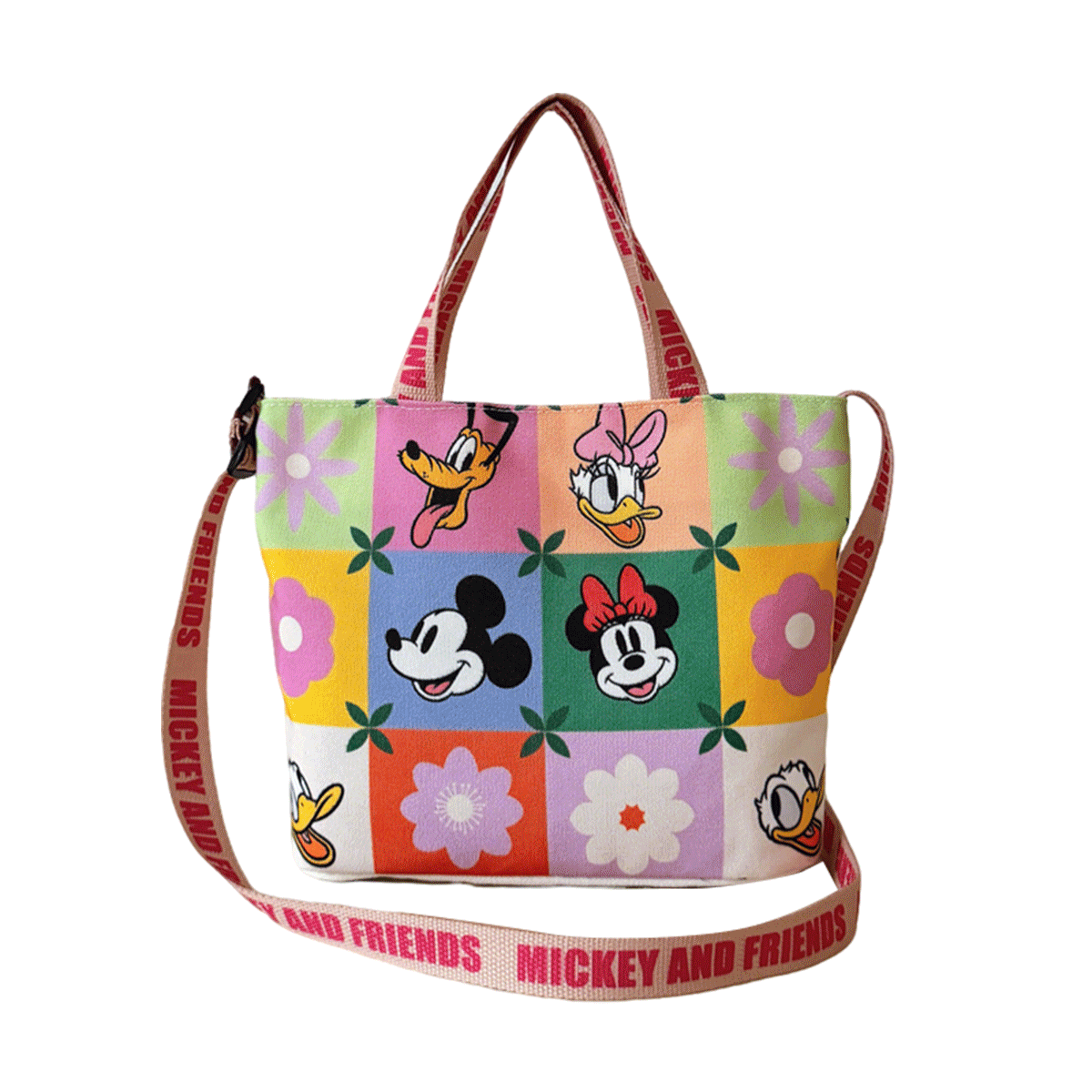 Disney Mickey Women's Shoulder Bag Crossbody Mini Handbag Lightweight Fabric Tote Small Purse