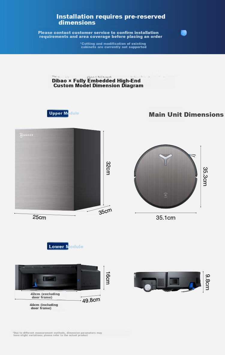 ECOVACS Deebot X Fully Embedded High-End Model Robot Vacuum Cleaner with Sweeping, Mopping, Washing, and Drying Functions, Automatic Self-Cleaning, First Fully Embedded Hidden Drum Floor Washing Robot 5