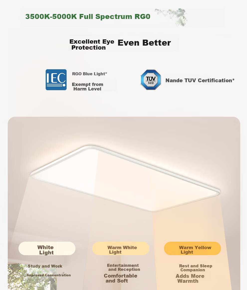 NVC LED Recessed Ceiling Light Minimalist Living Room Smart Control Full Spectrum Nordic Modern Future Baby Eye Protection Diffuse Reflection 19