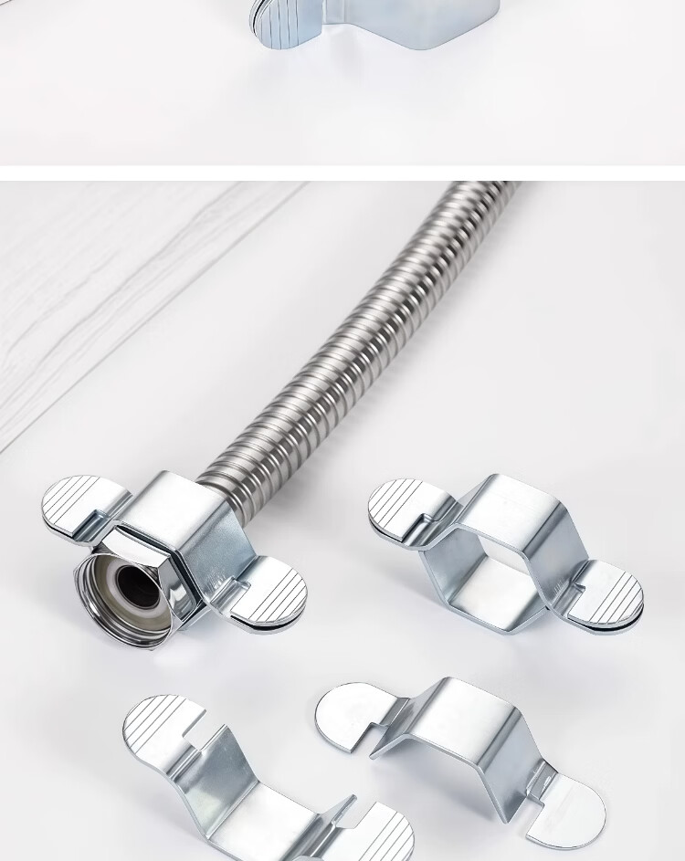 Gangyugongpin Flexible Pipe Wrench, 1/2 Inch Faucet Inlet Natural Color, 2-Piece Set, Toilet Angle Valve, Kitchen Sink Water Pipe Nut Removal Wrench 9