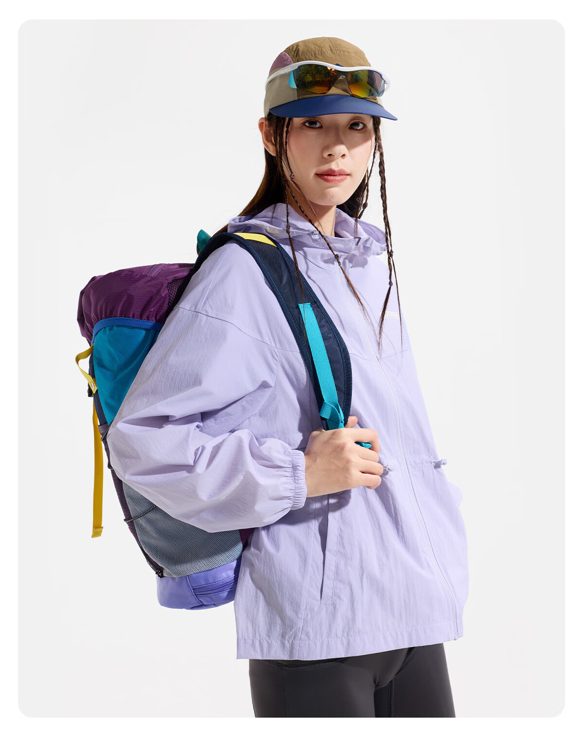 OUTDOOR PRODUCTS Women's Original Yarn UV Protection Jacket 26 Spring Summer Camping UV50+ Lightweight Breathable Skin Jacket OFPF522401 Light Water Blue 18