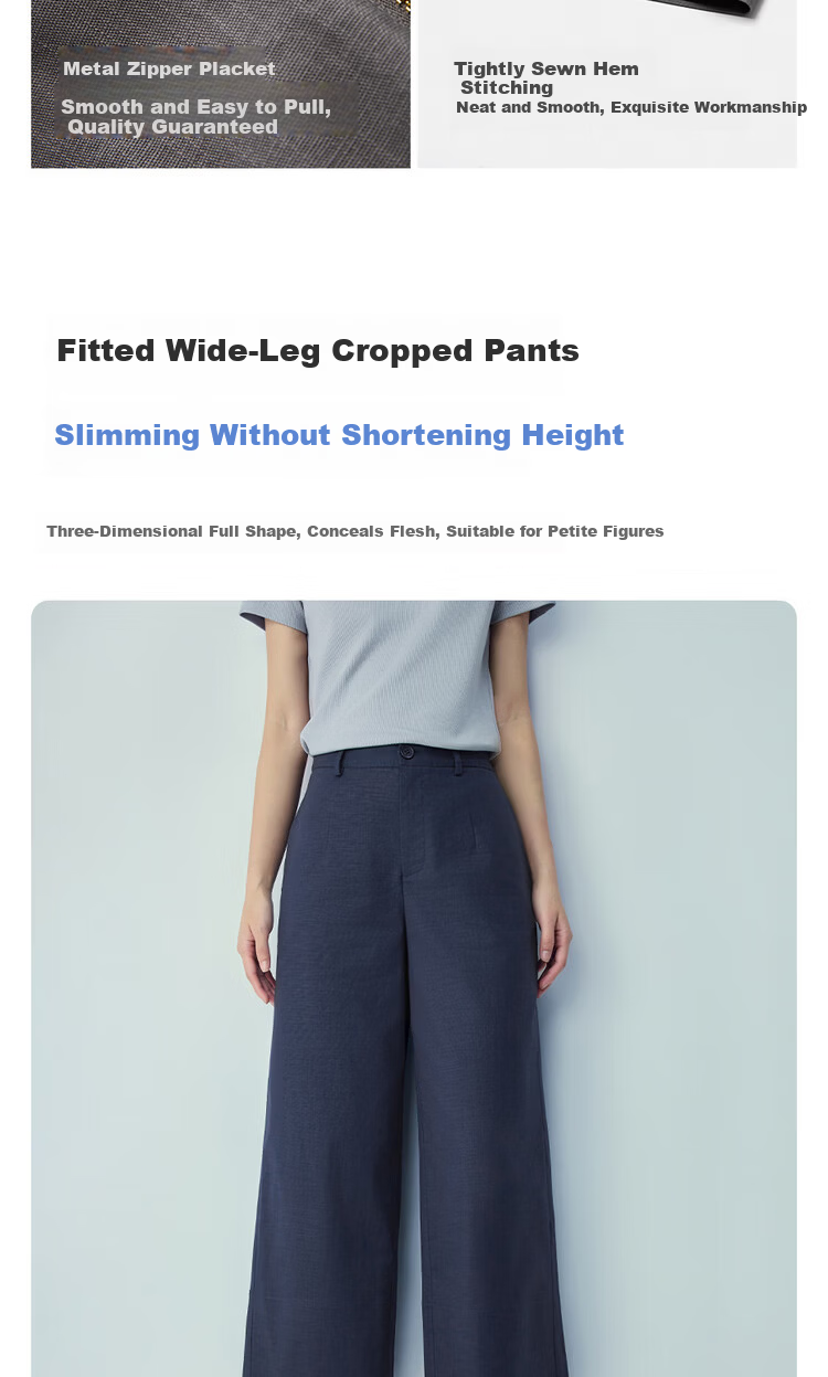 Giordano Women's Pants 2026 Summer New Lyocell Cotton Semi-Elastic Waist Eight-Point Casual Pants 05426313 9