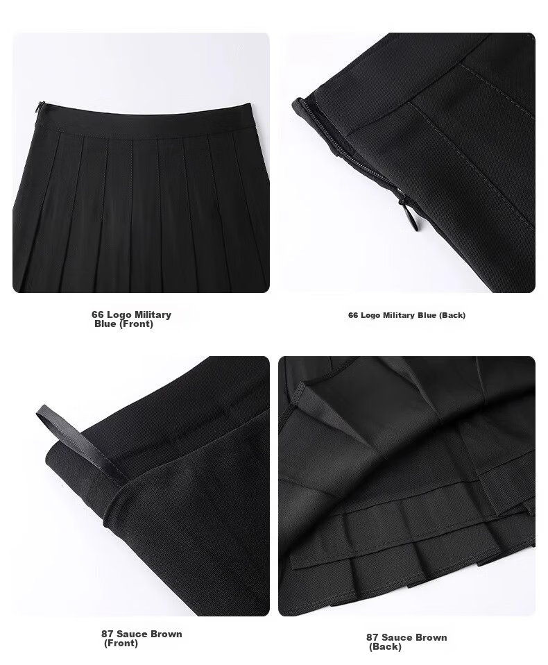 Langsha Pleated Skirt Women Spring 2026 New High Waist Slimming College Style A-Line Mini Skirt Petite JK Suit Short Skirt 8
