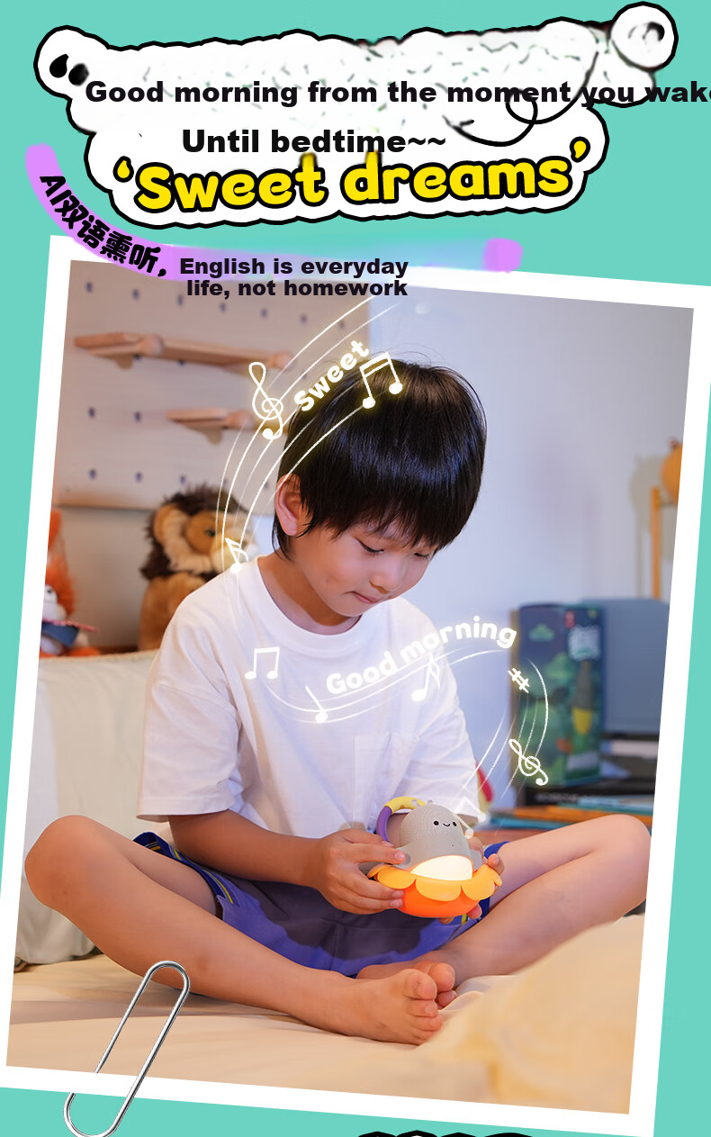 Huohuo Rabbit AI Bilingual Listening Machine Children's Learning Early Education Story Machine Toy for Boys and Girls Ages 3-12 Birthday Gift 4