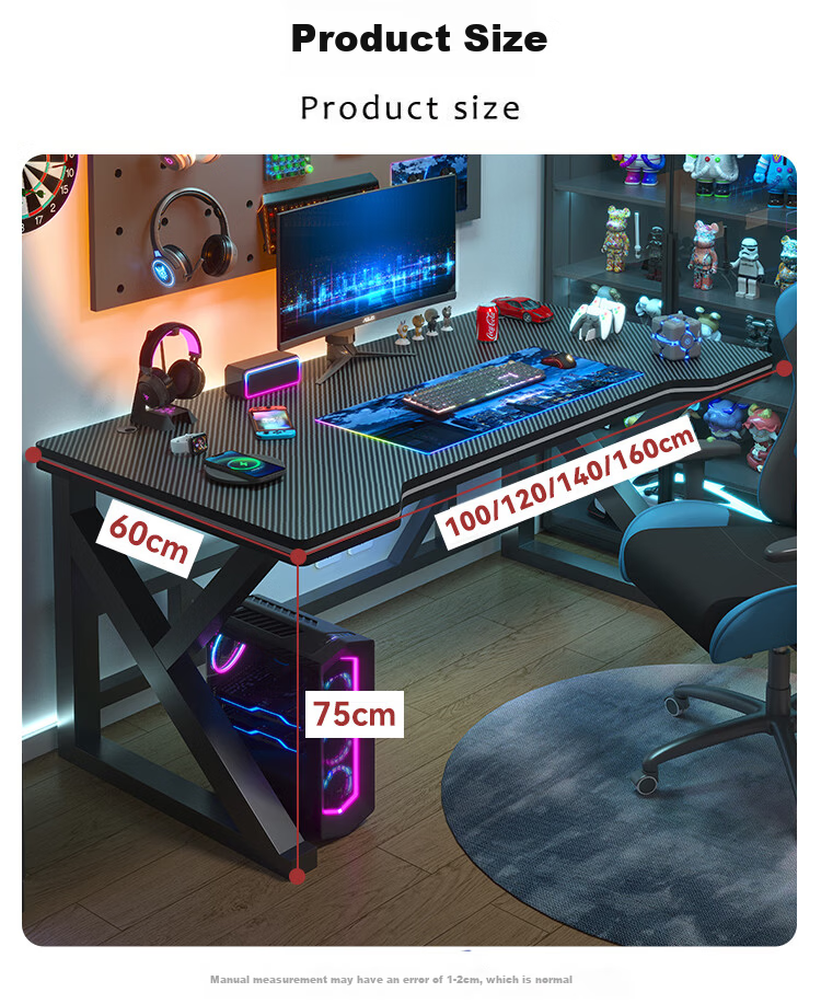 Jingkun Computer Desk, Gaming Table for Home Office, Study Desk, Workstation, Long Table 7