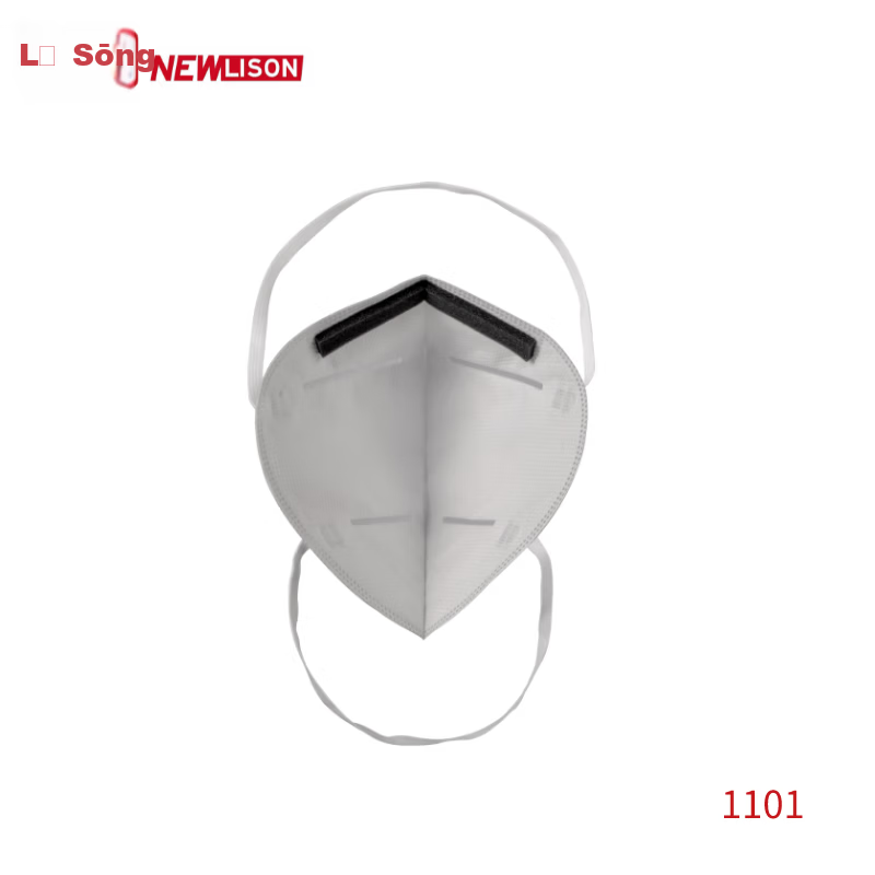 Lisong KN95 Foldable Headband Dust Mask 1101 Industrial Dust Grinding Cleaning Sawing Ore Metal Wood Pollen (50 pcs/box) 6
