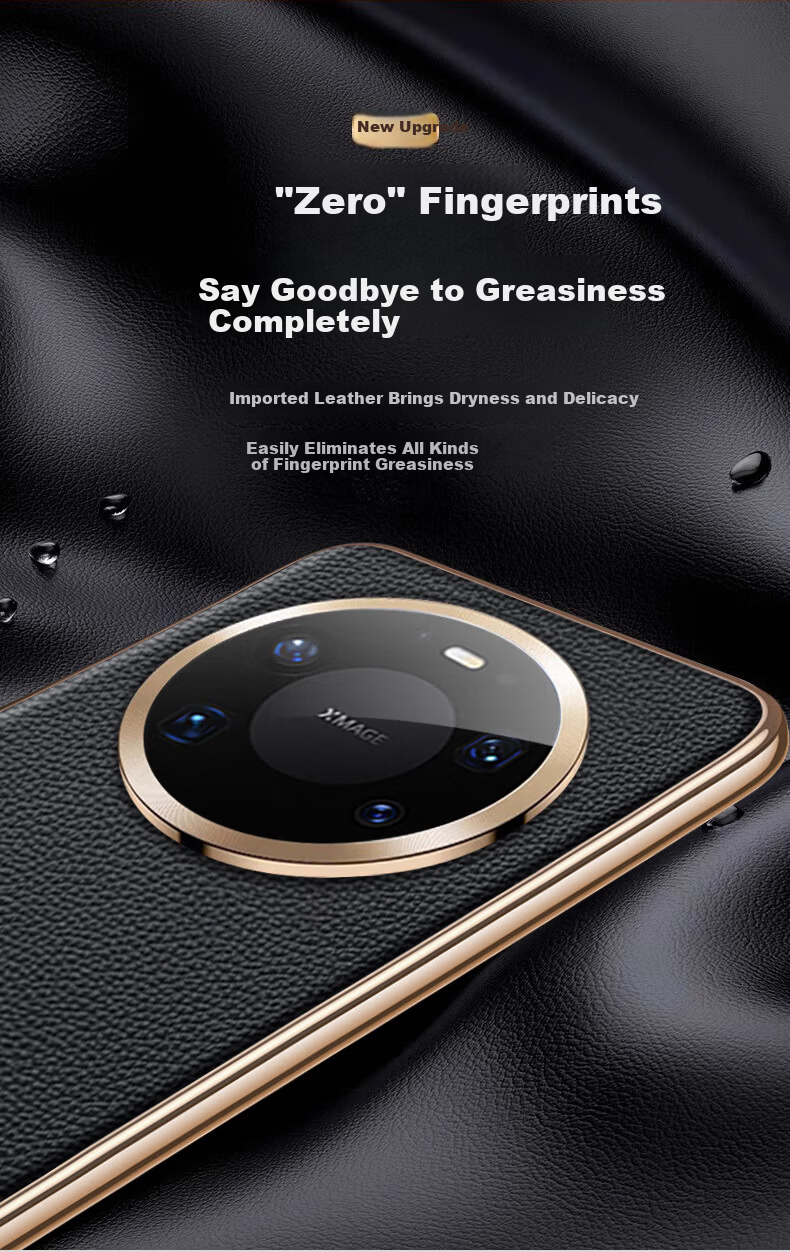 Xuanka [Gilded Genuine Leather with Lens Film] Huawei Mate80 Phone Case Mate80 Pro Protective Cover Matte Leather Electroplated Lens Full Coverage Ultra-Thin Shockproof Unisex 4
