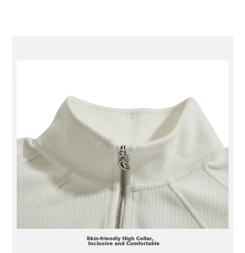 CABBEEN Velvet Y-Axis Stripe Men's Sweatshirt Special Fabric LOGO Single C Embroidery Winter Long Sleeve Sweatshirt 16