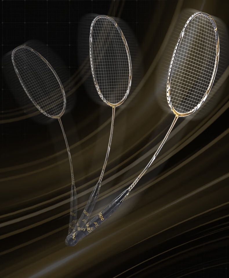 KUMPOO Badminton Racket 2900 II Carbon Fiber Durable All-Around Xunfeng Racket Gold (Pre-Strung) 7